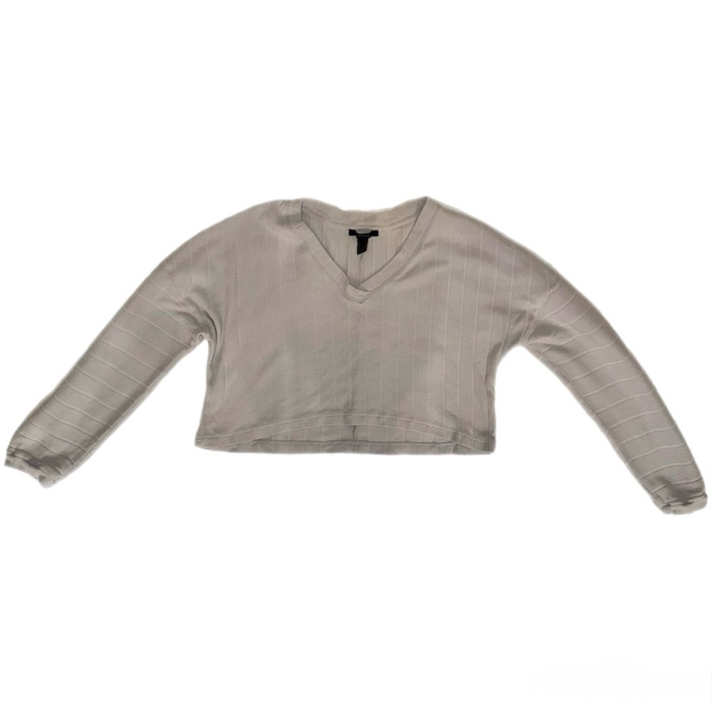 Women's V-Neck Long Sleeve Top - Light Blue